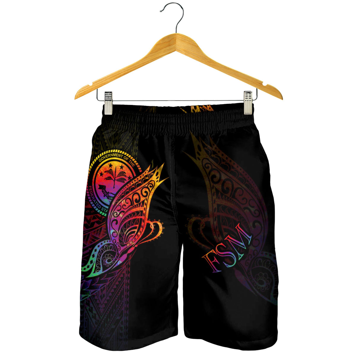 Federated States of Micronesia Men's Shorts - Butterfly Polynesian Style - Polynesian Pride