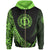 Northern Mariana Islands Zip Hoodie Green Polynesian Patterns Sport Style Unisex Black - Polynesian Pride