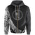 Chuuk State Zip Hoodie White Polynesian Patterns Sport Style Unisex Black - Polynesian Pride