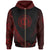Northern Mariana Islands Zip Hoodie Red Polynesian Patterns Sport Style Unisex Black - Polynesian Pride