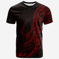 Nauru T Shirt Polynesian Pattern Style Red Color Unisex Red - Polynesian Pride