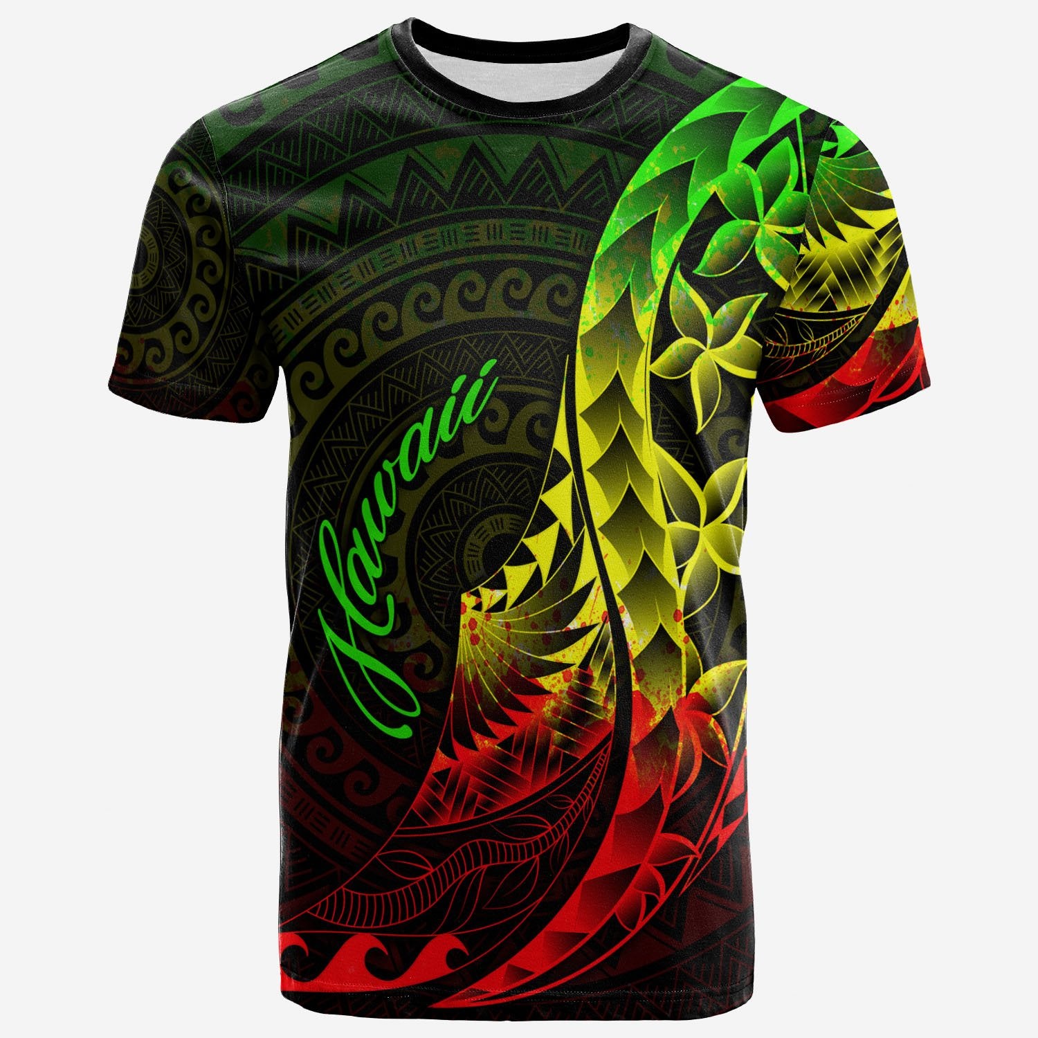 Hawaii T Shirt Polynesian Pattern Style Reggae Color Unisex Art - Polynesian Pride