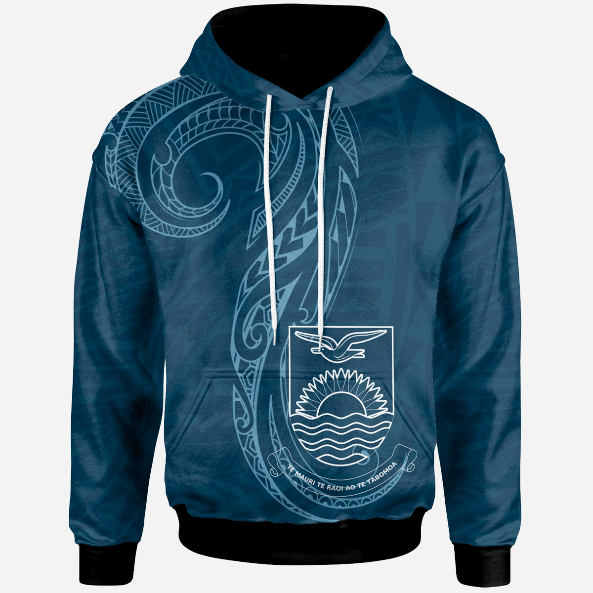 Kiribati Hoodie Polynesian Style Unisex Blue - Polynesian Pride