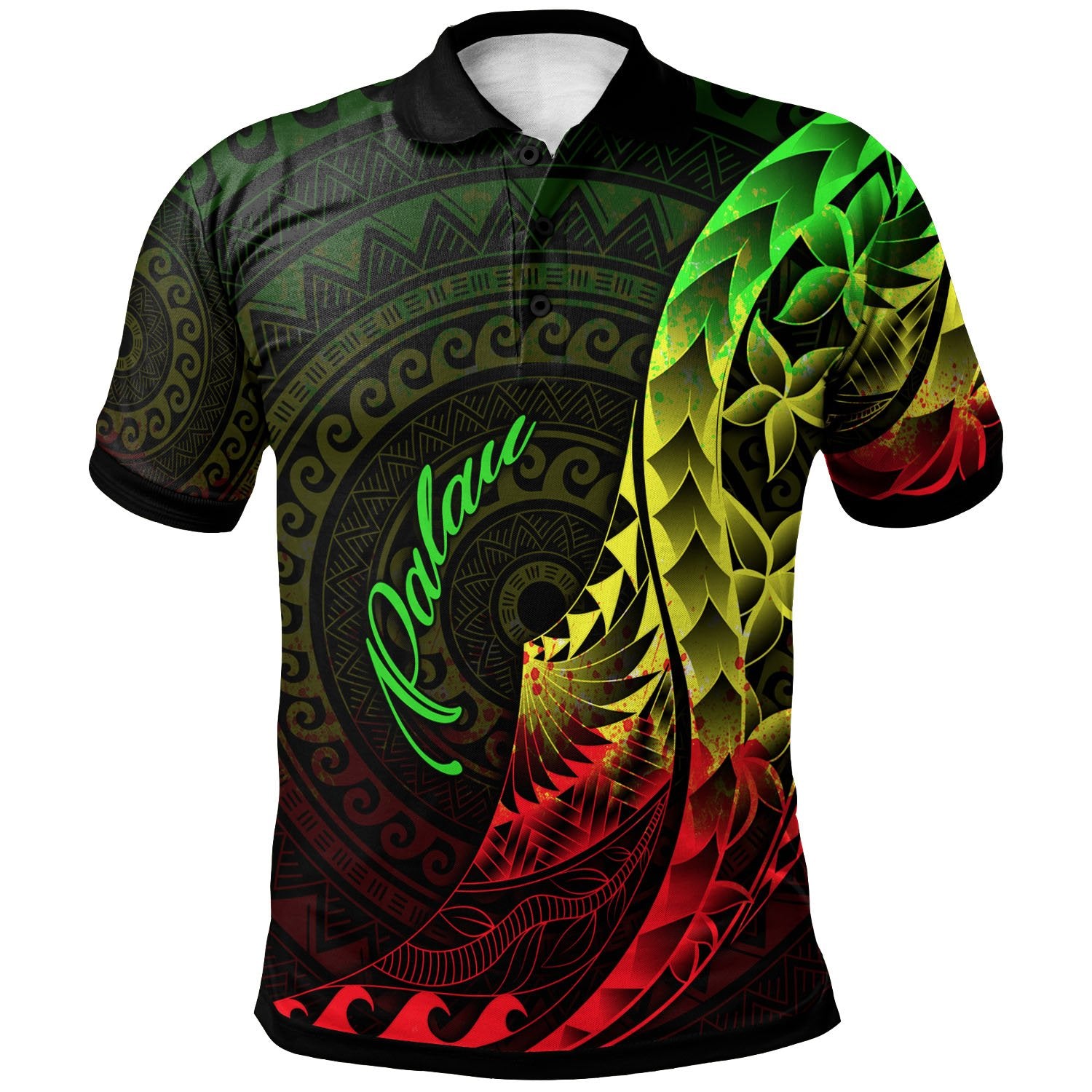 Palau Polo Shirt Polynesian Pattern Style Reggae Color Unisex Reggae - Polynesian Pride