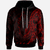 French Polynesia Hoodie Polynesian Pattern Style Red Color Unisex Red - Polynesian Pride