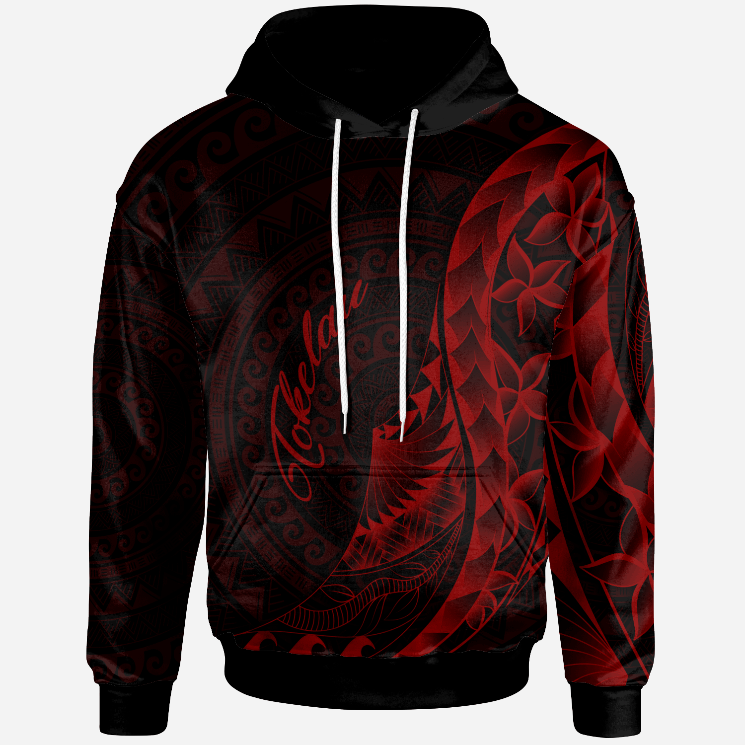 Tokelau Hoodie Polynesian Pattern Style Red Color Unisex Red - Polynesian Pride