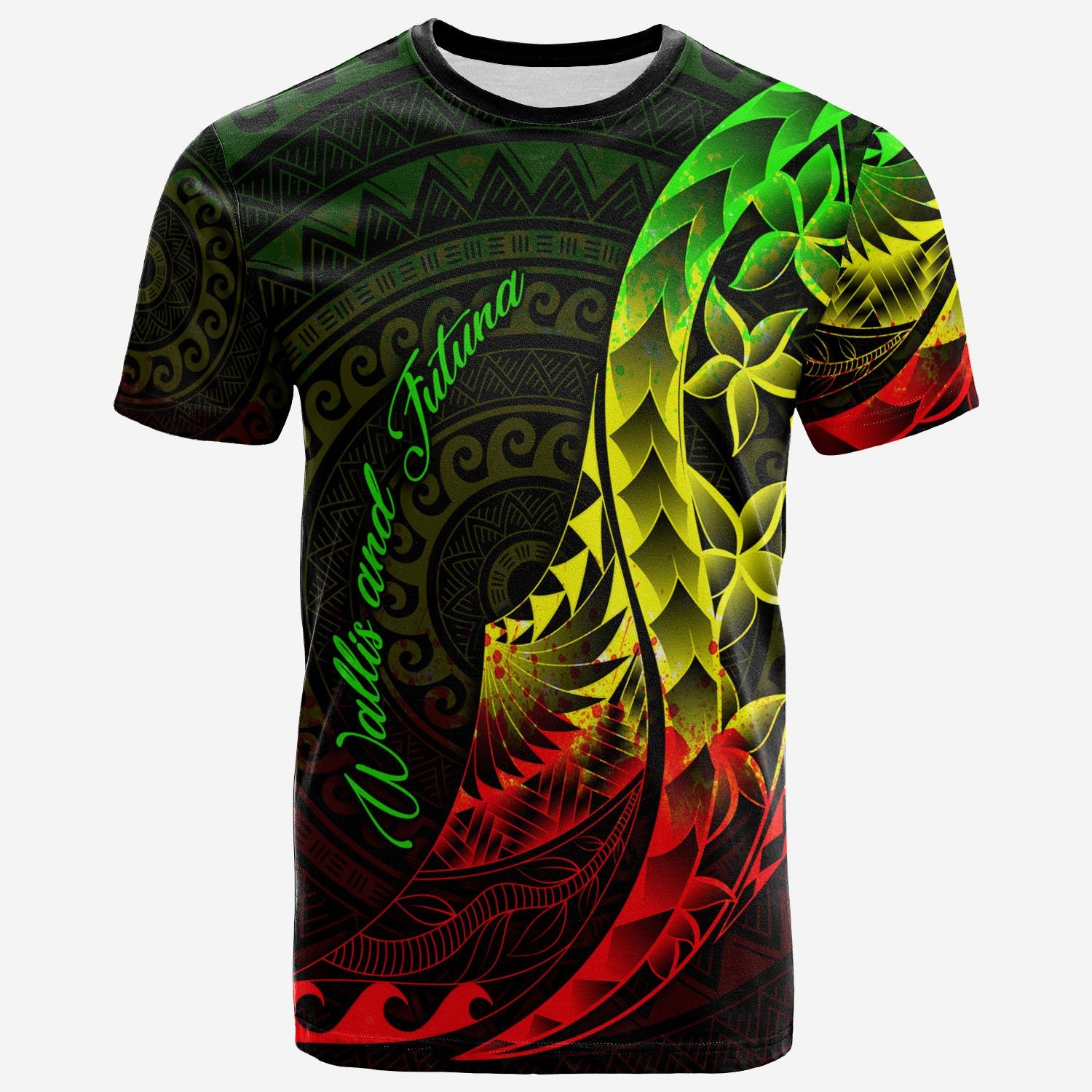 Wallis and Futuna T Shirt Polynesian Pattern Style Reggae Color Unisex Art - Polynesian Pride