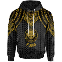 Federated States of Micronesia Hoodie Polynesian Armor Style Gold Unisex Gold - Polynesian Pride