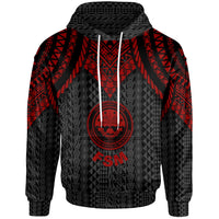Federated States of Micronesia Hoodie Polynesian Armor Style Red Unisex Red - Polynesian Pride