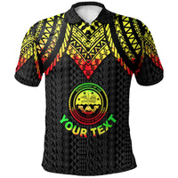 Federated States of Micronesia Custom Polo Shirt Polynesian Armor Style Reagge Unisex Reggae - Polynesian Pride