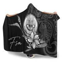 Federated States of Micronesia Hooded Blanket - Fish With Plumeria Flowers Style - Polynesian Pride