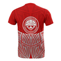 Federated States of Micronesia Polynesian Custom T Shirt Red Pride Map and Seal - Polynesian Pride