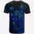 Federated States of Micronesia T Shirt FSM Seal Turtle Hibiscus Blue - Polynesian Pride