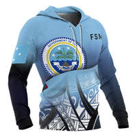 Federated States of Micronesia Coat of rms Hoodie Polynesian Pattern - Polynesian Pride