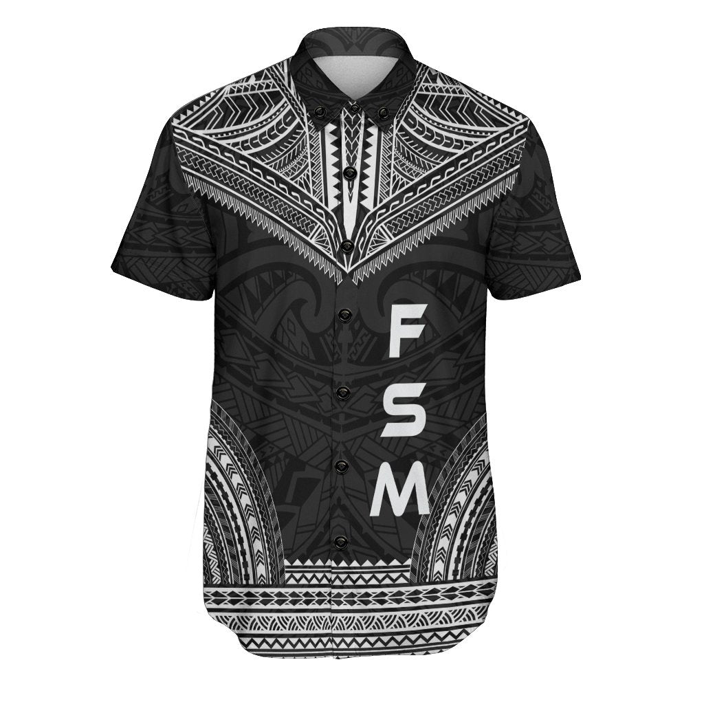 Federated States of Micronesia Polynesian Chief Shirt - Black Version Men Black - Polynesian Pride