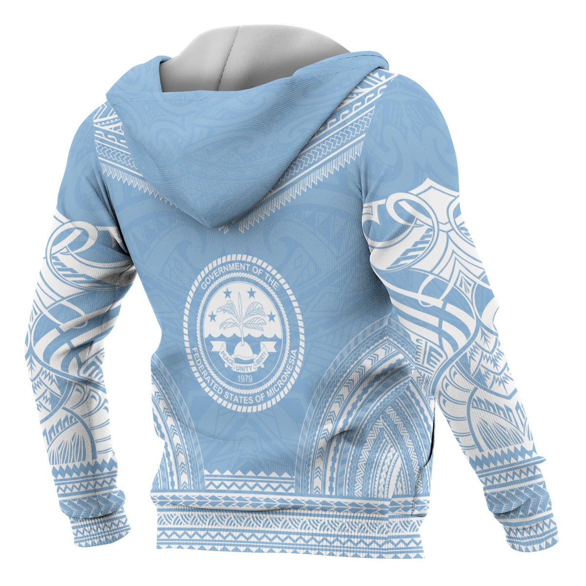 Federated States of Micronesia Polynesian Chief Custom Zip up Hoodie Flag Version - Polynesian Pride