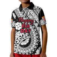 Fiji Day Polo Shirt Masi Kesa Black Style LT9 - Polynesian Pride