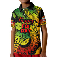 Custom Fiji Day Polo Shirt Masi Kesa Reggae Style LT9 - Polynesian Pride