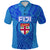 Combo Polo Shirt and Men Short Blue Fiji Rugby Polynesian Waves Style - Polynesian Pride
