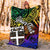 Fiji Custom Personalised Premium Blanket - Rainbow Polynesian Pattern - Polynesian Pride