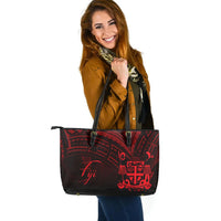 Fiji Leather Tote - Red Color Cross Style - Polynesian Pride