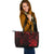 Fiji Leather Tote - Red Color Cross Style - Polynesian Pride