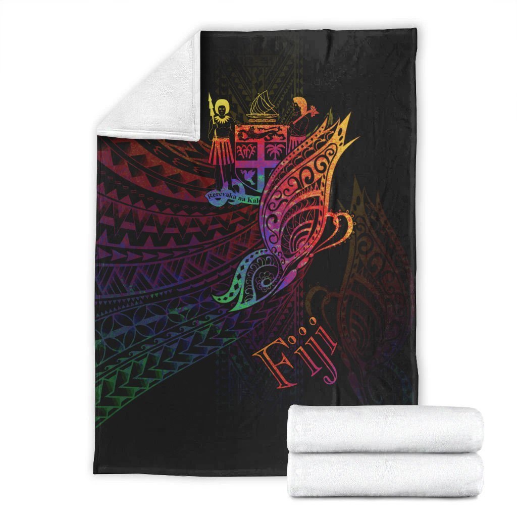 Fiji Premium Blanket - Butterfly Polynesian Style - Polynesian Pride