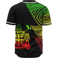 Fiji Custom Personalized Baseball Shirt - Flash Style Reggae - Polynesian Pride