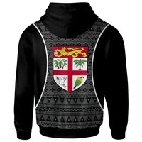 Fiji Custom Zip up Hoodie Tapa Pattern Sport Style - Polynesian Pride