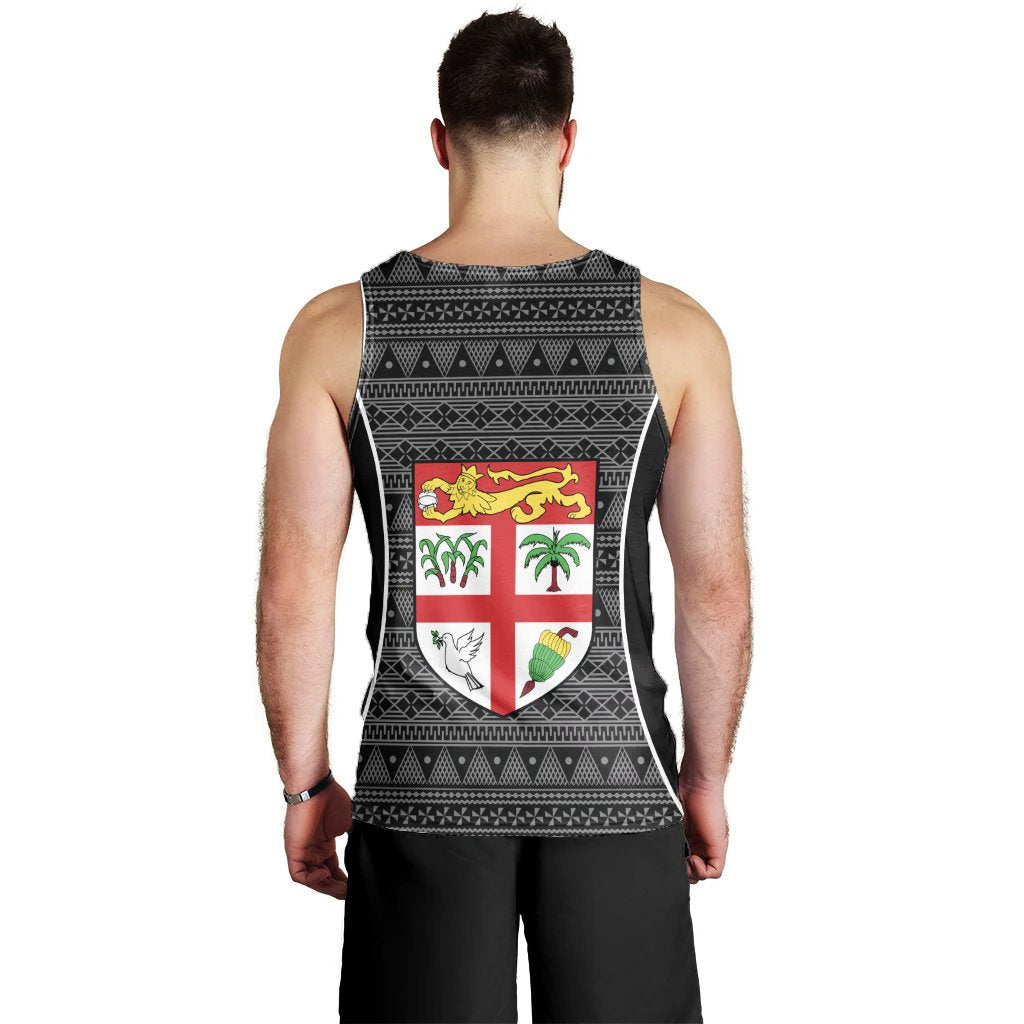 Fiji Custom Personalised Men's Tank Top - Tapa Pattern Sport Style - Polynesian Pride