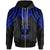 Fiji Zip up Hoodie Polynesian Armor Style Blue Unisex Blue - Polynesian Pride