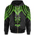 Fiji Zip up Hoodie Polynesian Armor Style Green Unisex Green - Polynesian Pride