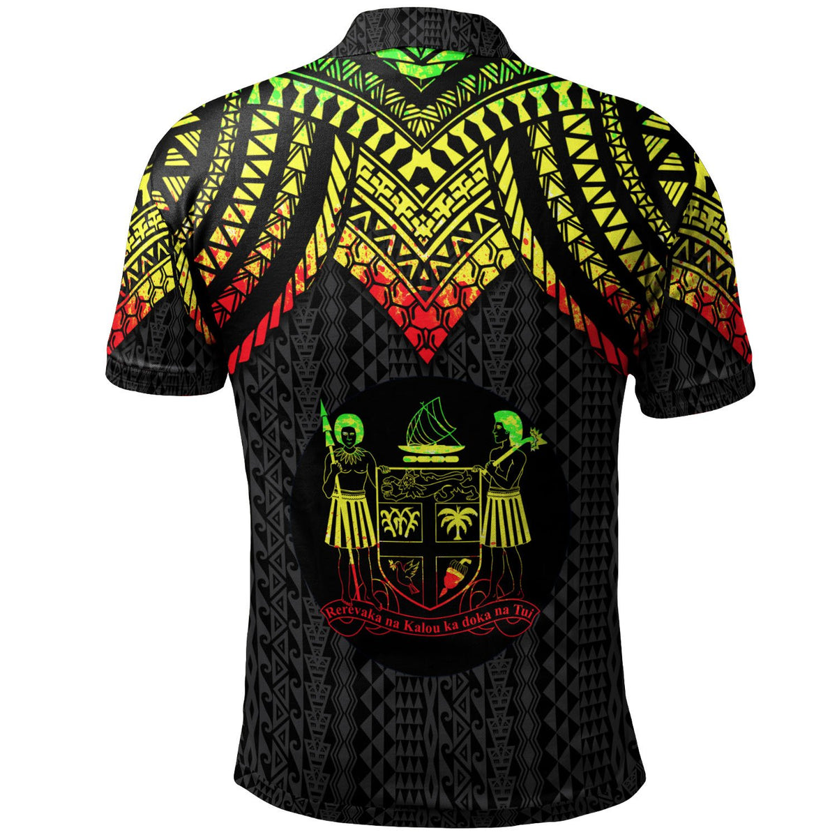 Fiji Polo Shirt Polynesian Armor Style Reagge - Polynesian Pride