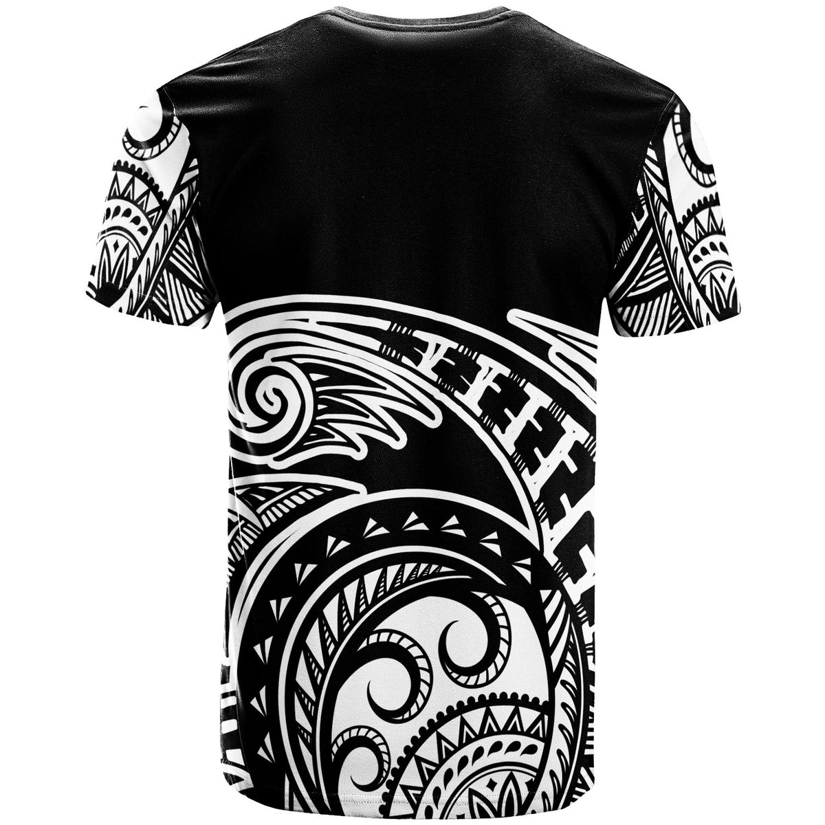 Fiji T Shirt Ethnic Style With Round Black White Pattern - Polynesian Pride