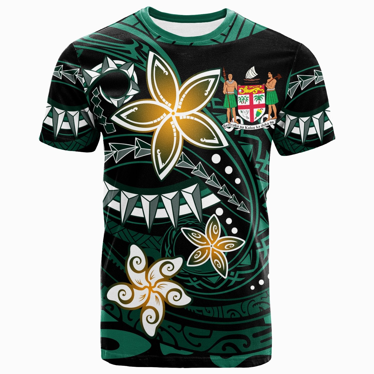 Fiji T Shirt Spring Style Black Color Unisex Black - Polynesian Pride