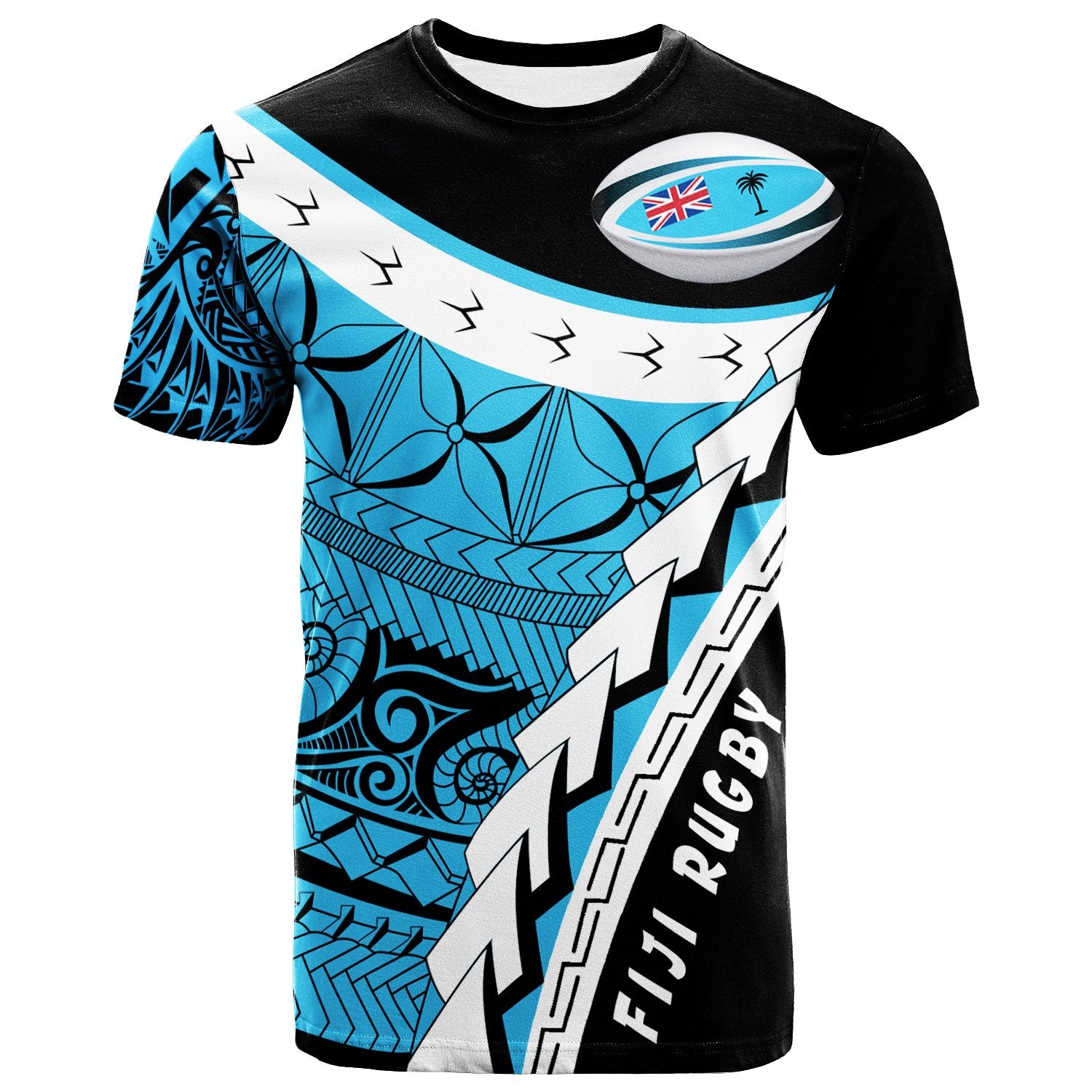 Fiji Custom T Shirt Fijian Rugby Unisex Blue - Polynesian Pride
