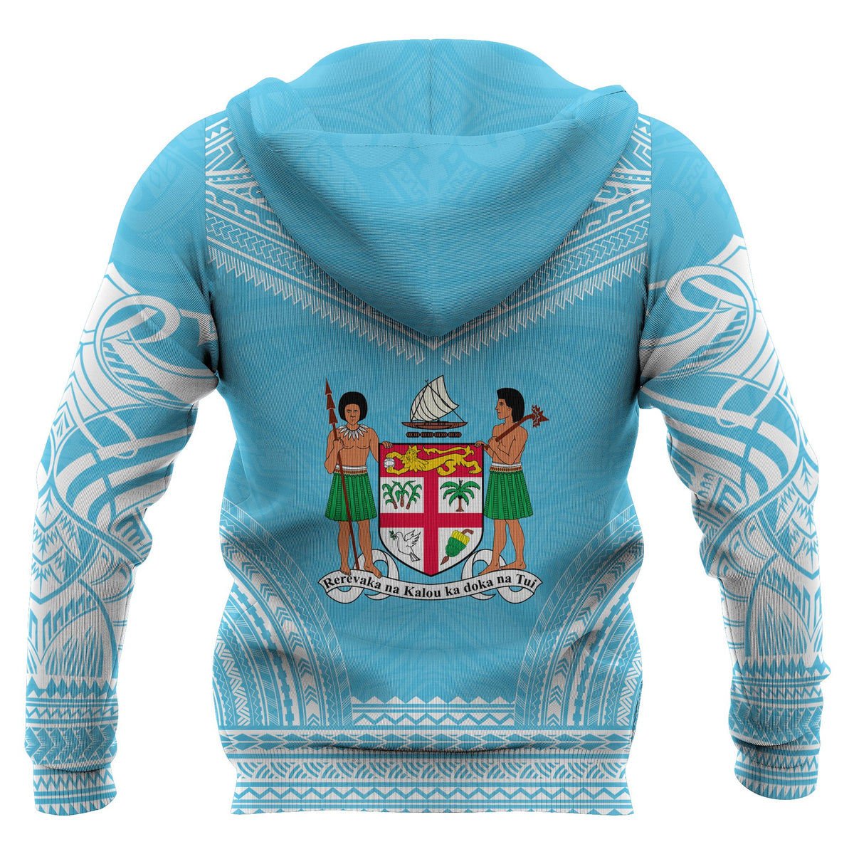 Fiji Polynesian Chief Zip up Hoodie Custom Name - Polynesian Pride