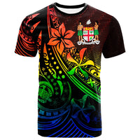 Fiji T Shirt The Flow of The Ocean Rainbow Color Unisex Rainbow - Polynesian Pride