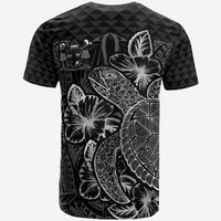 Fiji T Shirt Fijian Coat of Arms Turtle Hibiscus Black - Polynesian Pride