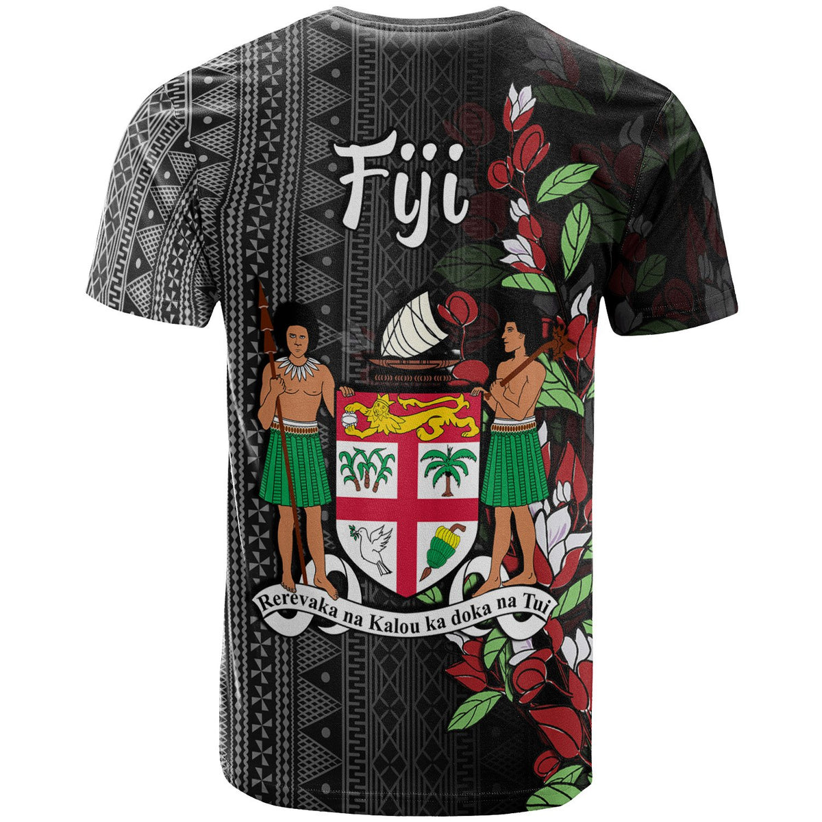 Fiji T Shirt Tagimaucia Flowers - Polynesian Pride