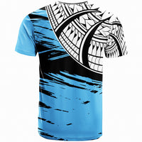 Fiji Custom T Shirt Fijian Flag Style With Claw Pattern - Polynesian Pride