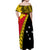 PNG Hibiscus Tribal Pattern Off Shoulder Long Dress Bird - of - Paradise LT7 - Polynesian Pride