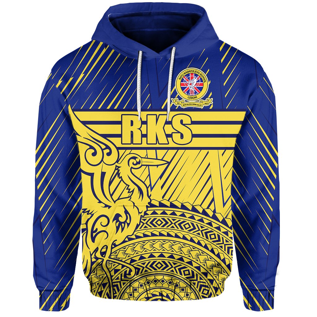 Custom Ratu Kadavulevu Hoodie Golden Heron Fiji School - Polynesian Pride