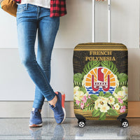 French Polynesia Luggage Covers - Polynesian Gold Patterns Collection - Polynesian Pride