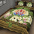 French Polynesia Quilt Bed Set - Polynesian Gold Patterns Collection
