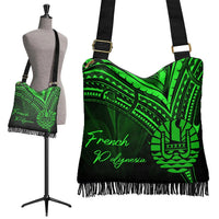 French Polynesia Boho Handbag - Green Color Cross Style - Polynesian Pride