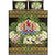French Polynesia Quilt Bed Set - Polynesian Gold Patterns Collection