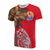 French Polynesia T Shirt Polynesian Palm Tree Flag Unisex Red - Polynesian Pride