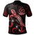 Vanuatu Polynesian Polo Shirt Turtle With Blooming Hibiscus Red Unisex Red - Polynesian Pride