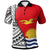 Kiribati Polo Shirt Coat Of Arm and Polynesian Patterns Unisex Red - Polynesian Pride